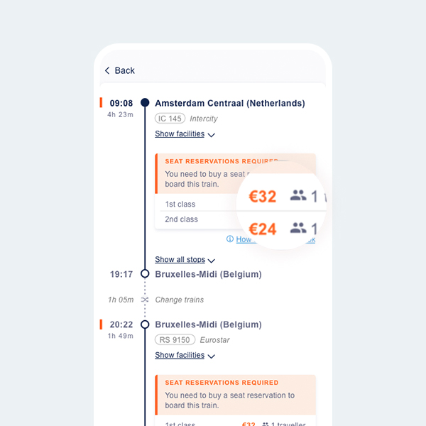 Seat reservation prices